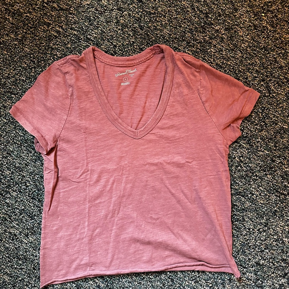 Universal Thread Mauve V-Neck Tee
